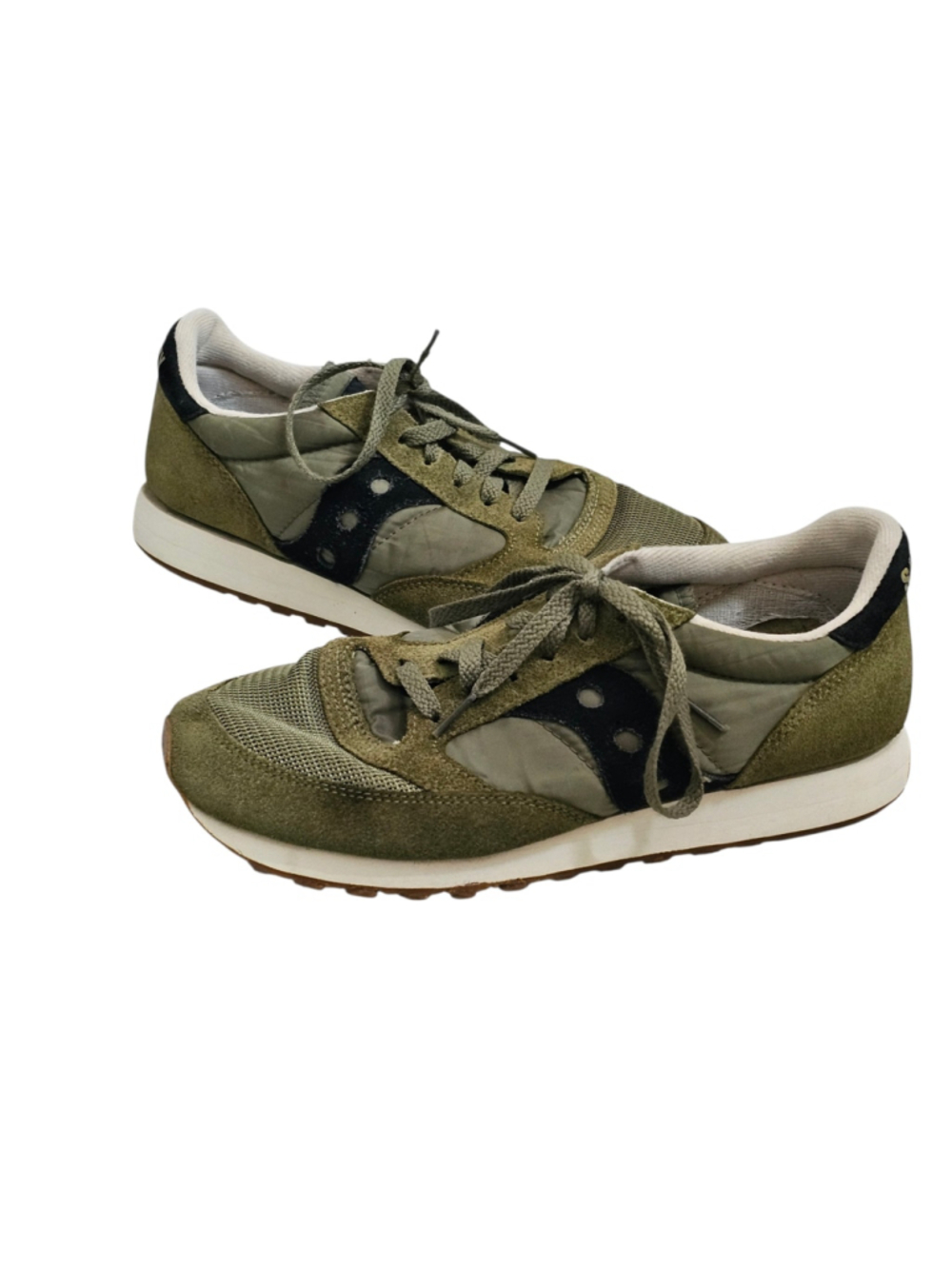 Saucony Jazz Original Vintage Olive Black Sneakers Women Size 10 S60368-99